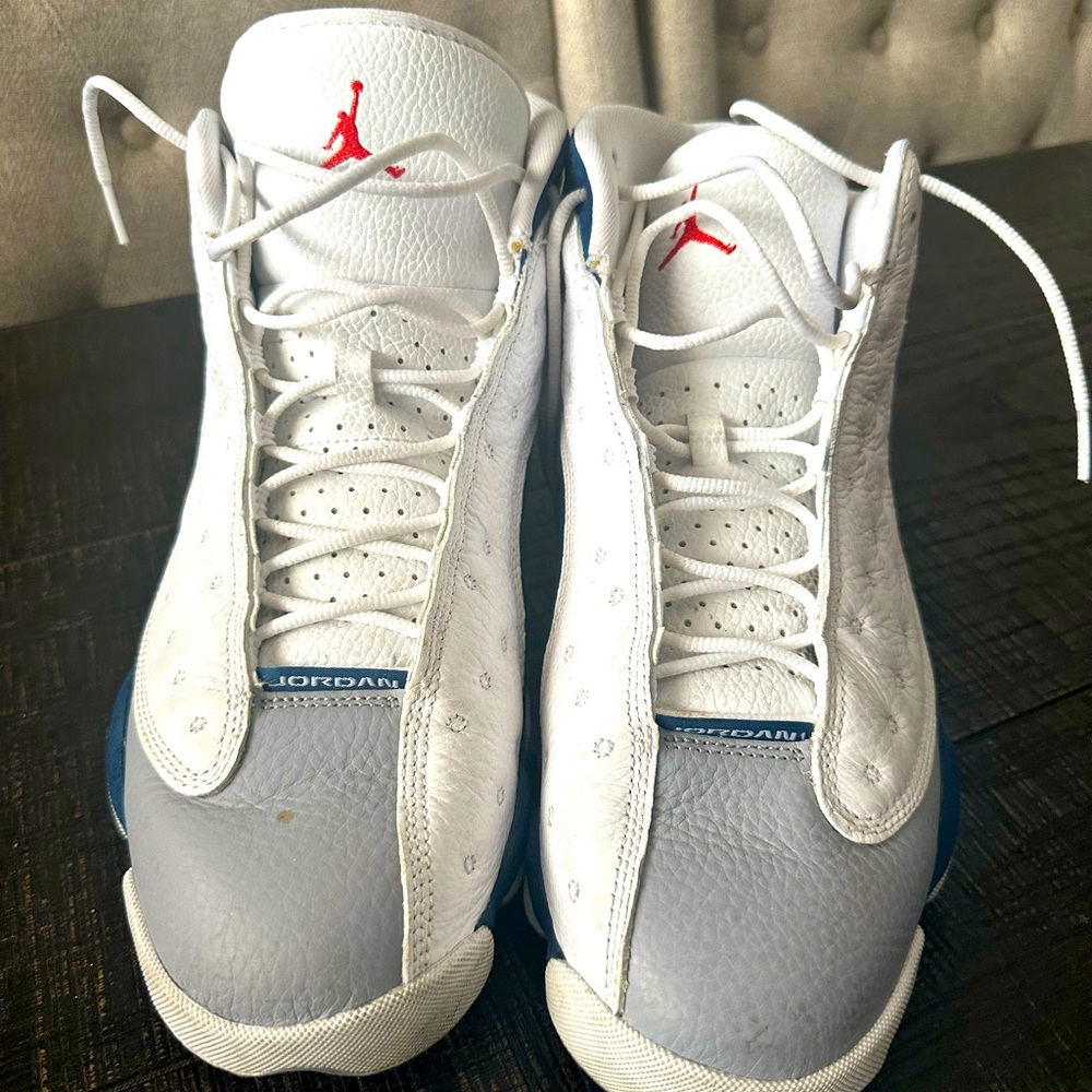 Jordan's: slightly worn perhaps 5 times. In excellent condition.